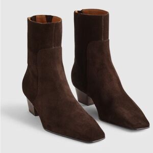 Madewell The Lexie Ankle Boot Dark Carob Suede Ankle Booties Women’s Size 9 1/2